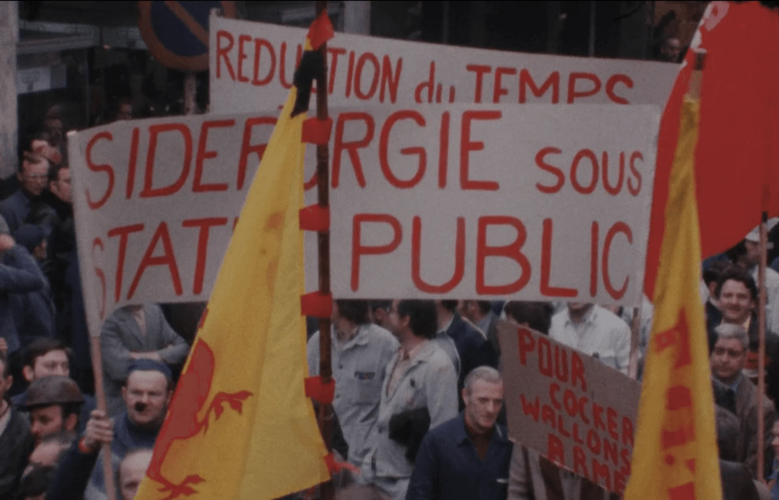Manifestation des métallos à Liège en 1978